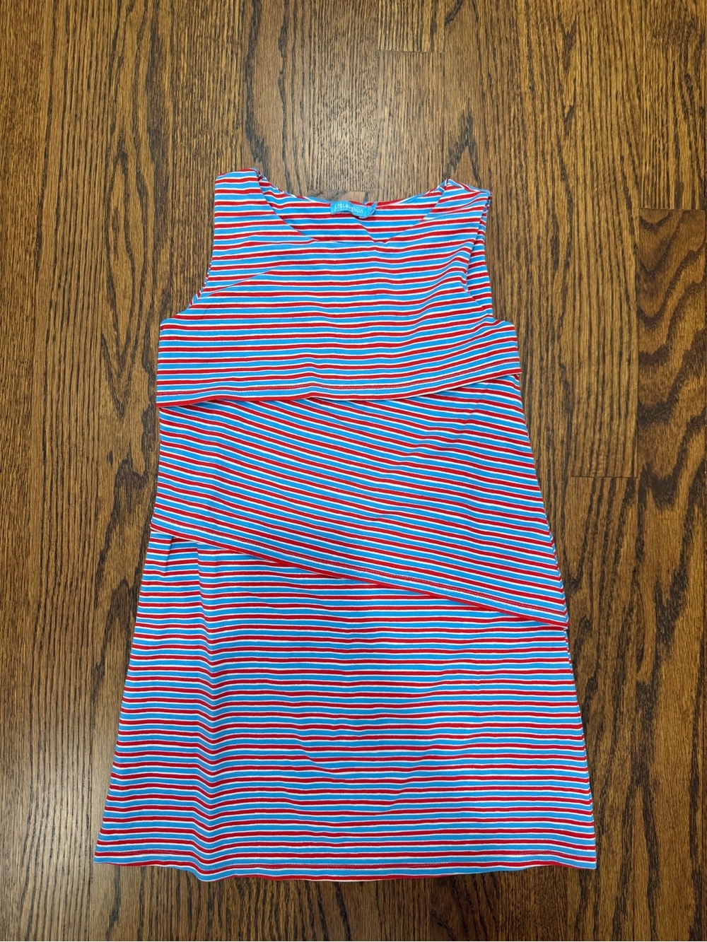 J. McLaughlin Red, White & Blue Striped Top